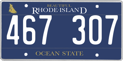 RI license plate 467307