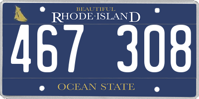 RI license plate 467308