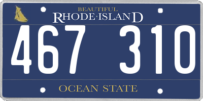 RI license plate 467310