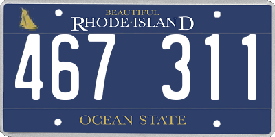 RI license plate 467311