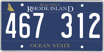 RI license plate 467312