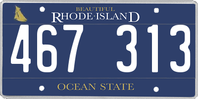 RI license plate 467313
