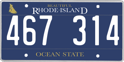 RI license plate 467314