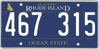 RI license plate 467315