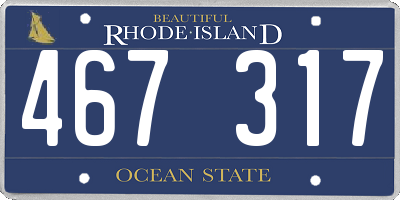 RI license plate 467317