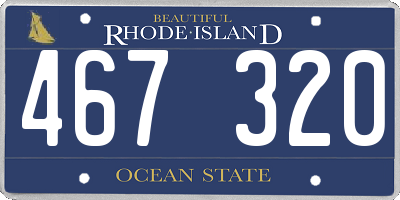 RI license plate 467320