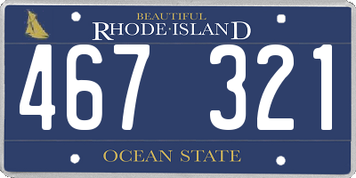 RI license plate 467321