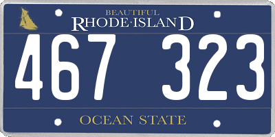 RI license plate 467323