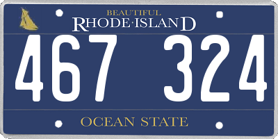 RI license plate 467324