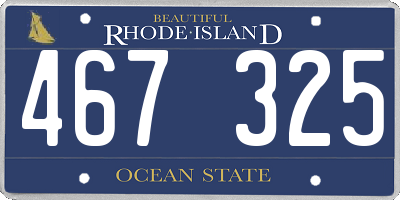 RI license plate 467325