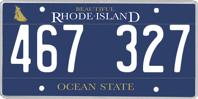 RI license plate 467327