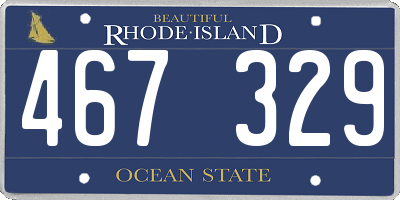 RI license plate 467329