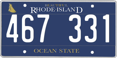 RI license plate 467331