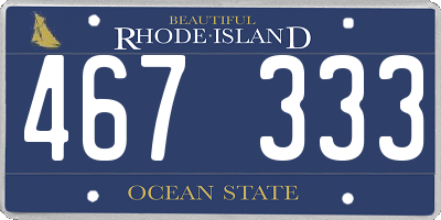 RI license plate 467333