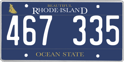 RI license plate 467335