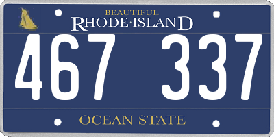 RI license plate 467337