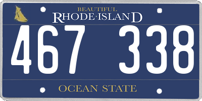 RI license plate 467338