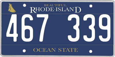 RI license plate 467339