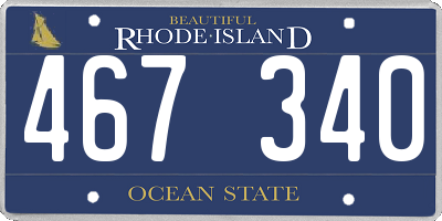RI license plate 467340