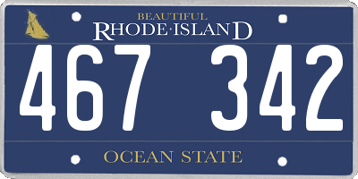 RI license plate 467342
