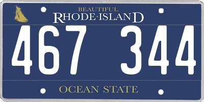 RI license plate 467344
