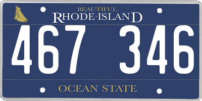 RI license plate 467346