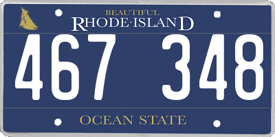 RI license plate 467348