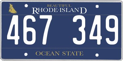 RI license plate 467349