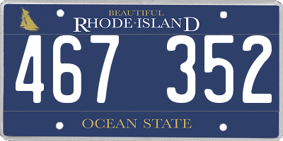 RI license plate 467352
