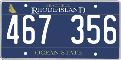 RI license plate 467356