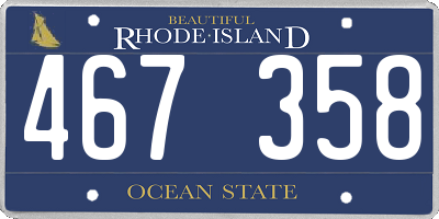 RI license plate 467358