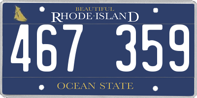 RI license plate 467359
