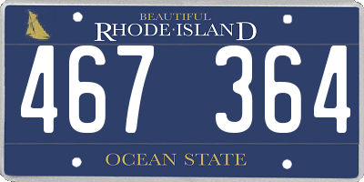 RI license plate 467364