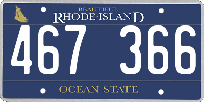RI license plate 467366