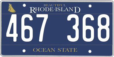 RI license plate 467368