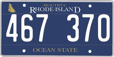 RI license plate 467370