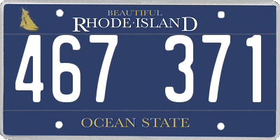 RI license plate 467371