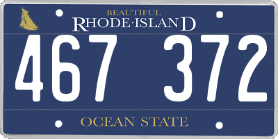 RI license plate 467372