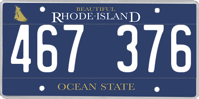 RI license plate 467376