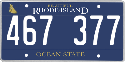 RI license plate 467377
