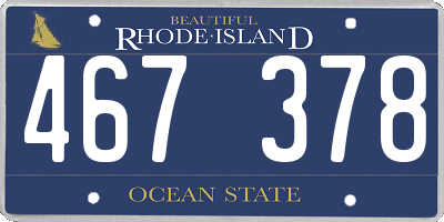 RI license plate 467378