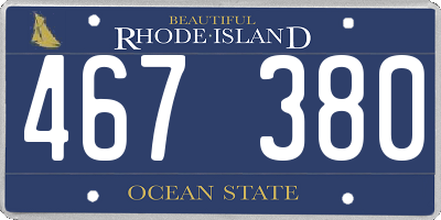 RI license plate 467380