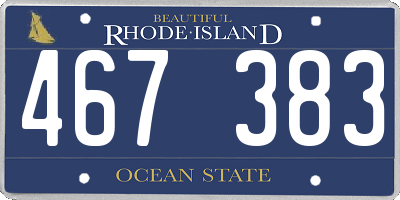 RI license plate 467383