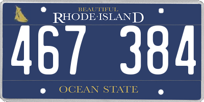 RI license plate 467384