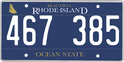 RI license plate 467385