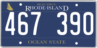 RI license plate 467390