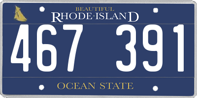 RI license plate 467391