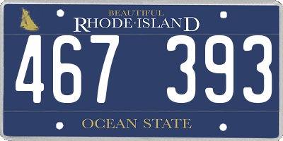 RI license plate 467393