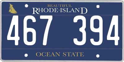 RI license plate 467394