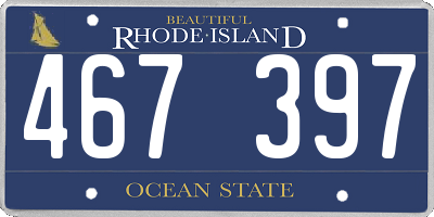 RI license plate 467397